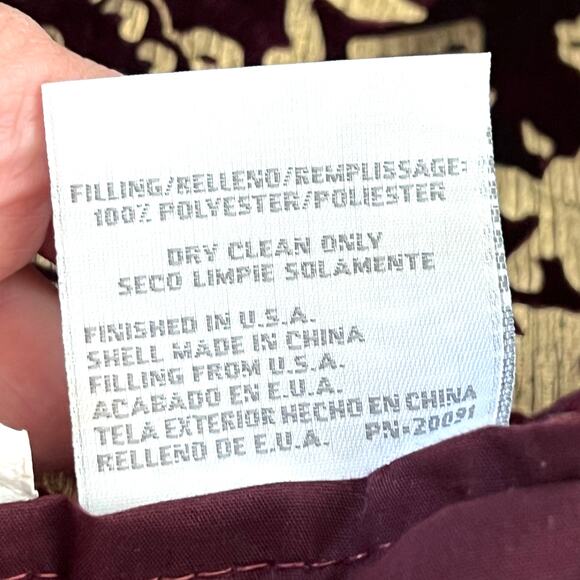 Croscill baroque metallic gold comforter velour bed skirt and pillow covers set - Picture 12 of 15